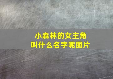 小森林的女主角叫什么名字呢图片