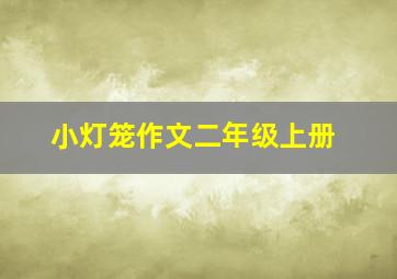 小灯笼作文二年级上册