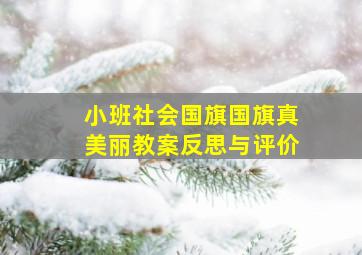 小班社会国旗国旗真美丽教案反思与评价