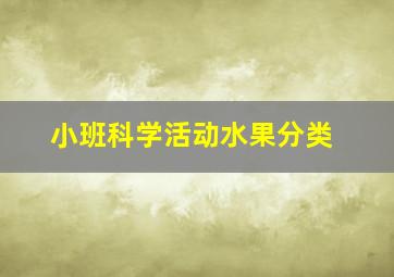 小班科学活动水果分类