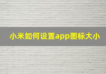 小米如何设置app图标大小