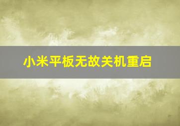 小米平板无故关机重启