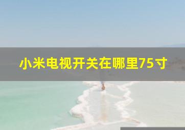 小米电视开关在哪里75寸