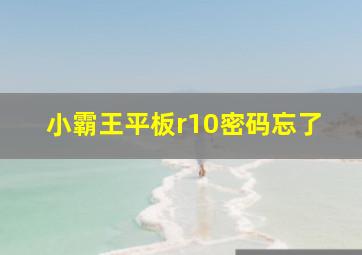 小霸王平板r10密码忘了