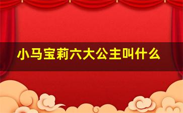 小马宝莉六大公主叫什么