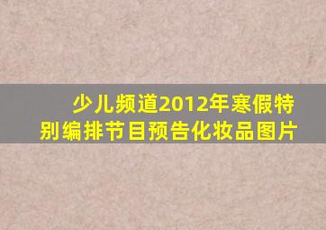 少儿频道2012年寒假特别编排节目预告化妆品图片