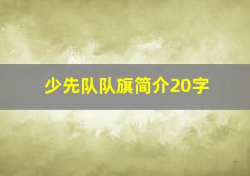 少先队队旗简介20字