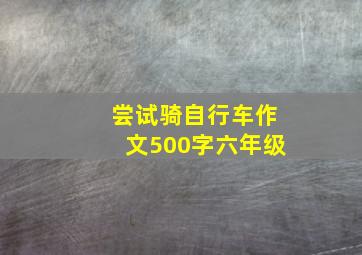 尝试骑自行车作文500字六年级