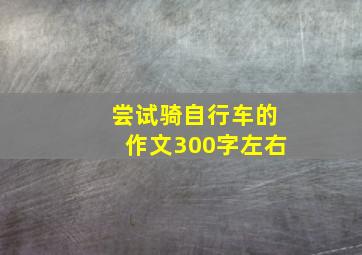 尝试骑自行车的作文300字左右