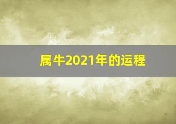 属牛2021年的运程