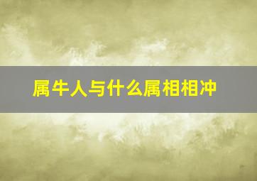 属牛人与什么属相相冲