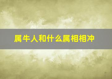 属牛人和什么属相相冲