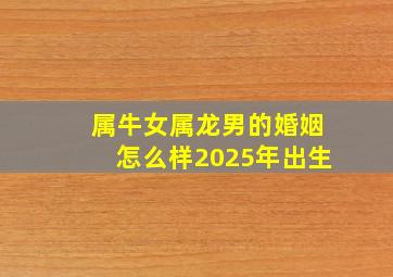 属牛女属龙男的婚姻怎么样2025年出生