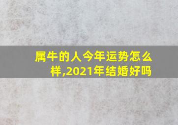 属牛的人今年运势怎么样,2021年结婚好吗