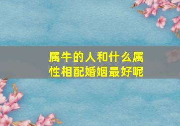 属牛的人和什么属性相配婚姻最好呢