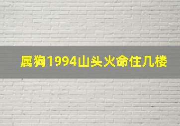 属狗1994山头火命住几楼