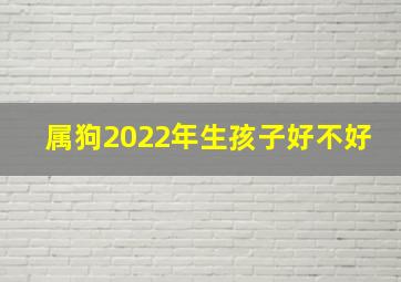 属狗2022年生孩子好不好