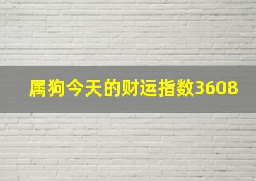 属狗今天的财运指数3608