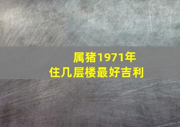 属猪1971年住几层楼最好吉利