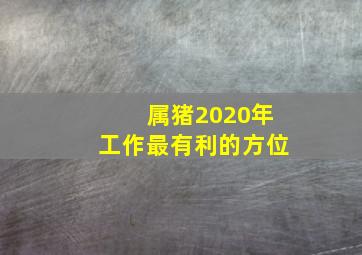 属猪2020年工作最有利的方位