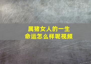 属猪女人的一生命运怎么样呢视频