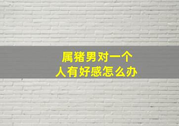 属猪男对一个人有好感怎么办