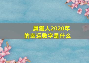 属猴人2020年的幸运数字是什么