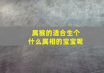 属猴的适合生个什么属相的宝宝呢