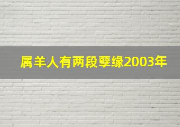 属羊人有两段孽缘2003年