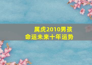 属虎2010男孩命运未来十年运势