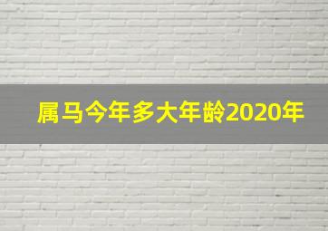 属马今年多大年龄2020年