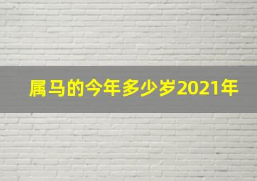 属马的今年多少岁2021年