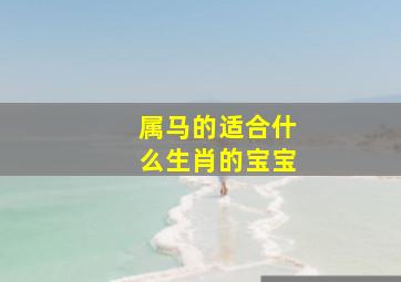 属马的适合什么生肖的宝宝