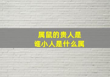 属鼠的贵人是谁小人是什么属