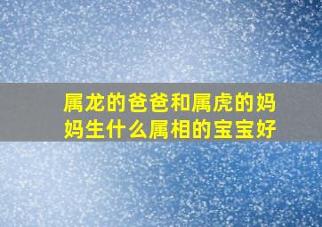 属龙的爸爸和属虎的妈妈生什么属相的宝宝好