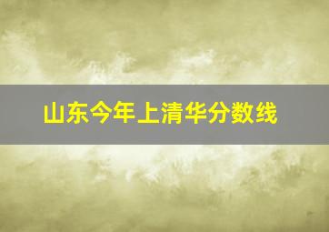 山东今年上清华分数线