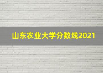 山东农业大学分数线2021