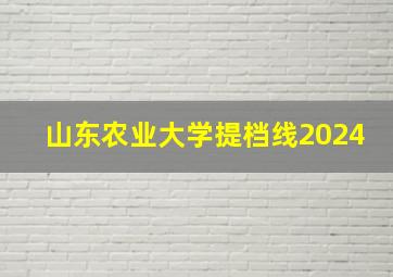 山东农业大学提档线2024