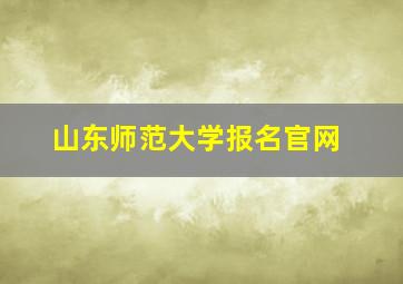 山东师范大学报名官网