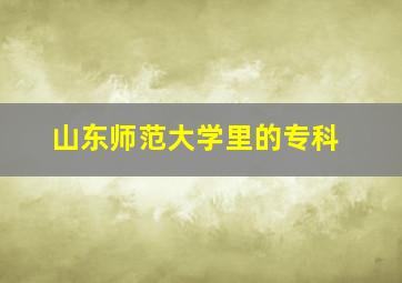 山东师范大学里的专科