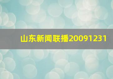 山东新闻联播20091231