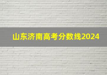 山东济南高考分数线2024