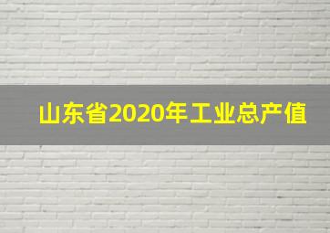 山东省2020年工业总产值