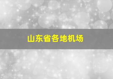 山东省各地机场