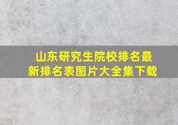 山东研究生院校排名最新排名表图片大全集下载