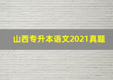 山西专升本语文2021真题