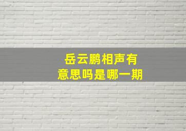 岳云鹏相声有意思吗是哪一期