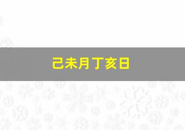 己未月丁亥日