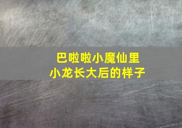 巴啦啦小魔仙里小龙长大后的样子