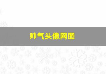 帅气头像网图